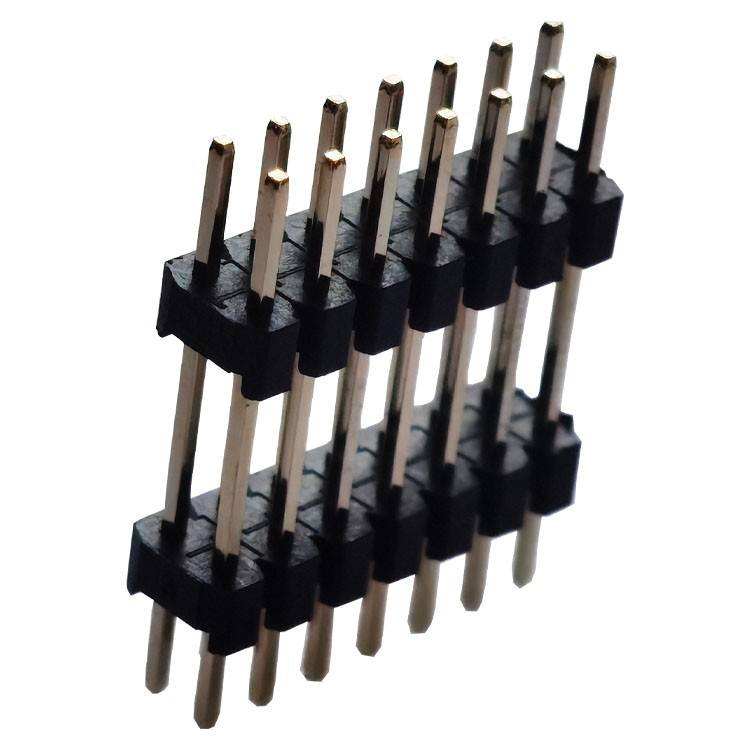 Pines de cabezal hembra/macho de doble fila de 2.0 mm de paso, 2-40 pines chapados en oro para PCBA