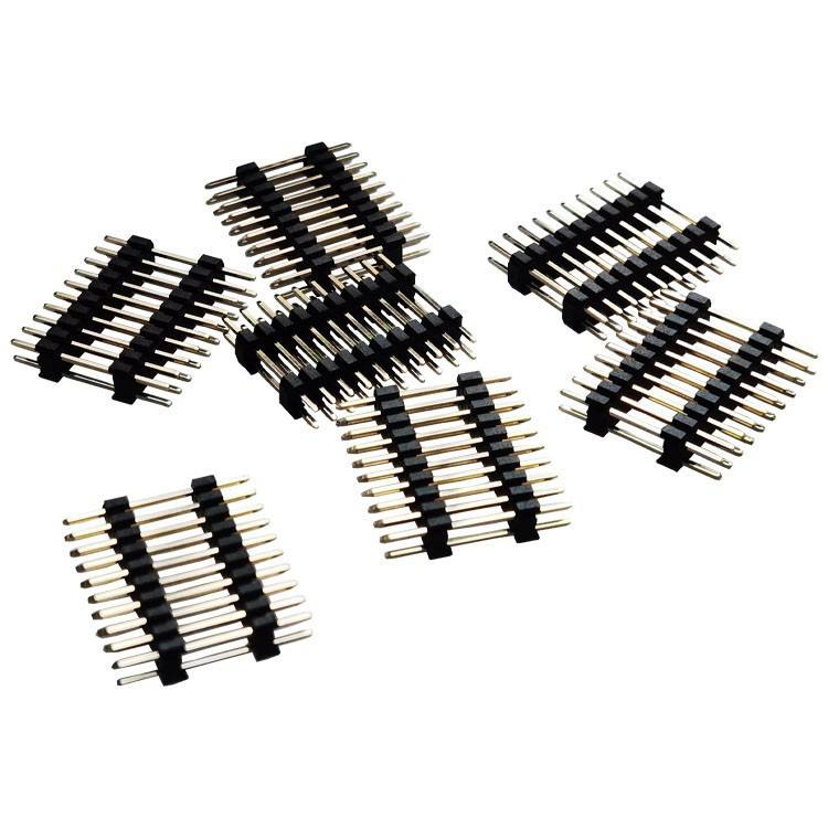 Pines de cabezal hembra/macho de doble fila de 2.0 mm de paso, 2-40 pines chapados en oro para PCBA