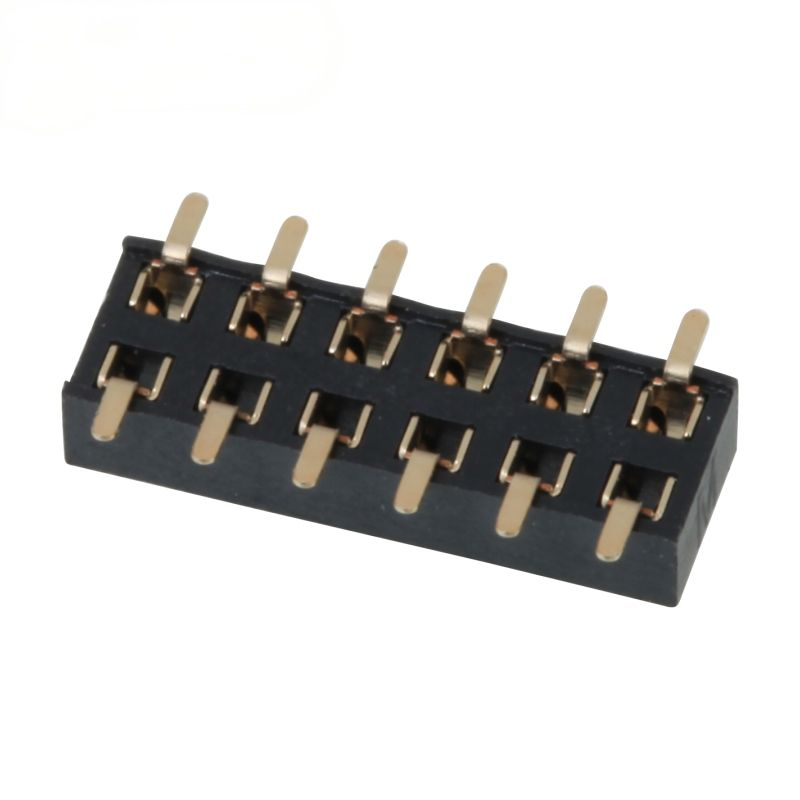 Conector Hembra SMD de 2.0mm, Doble Fila, Entrada Inferior, Pin Chapado en Oro, Conector Hembra
