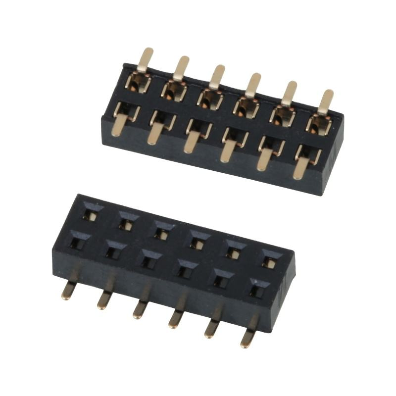 Conector Hembra SMD de 2.0mm, Doble Fila, Entrada Inferior, Pin Chapado en Oro, Conector Hembra