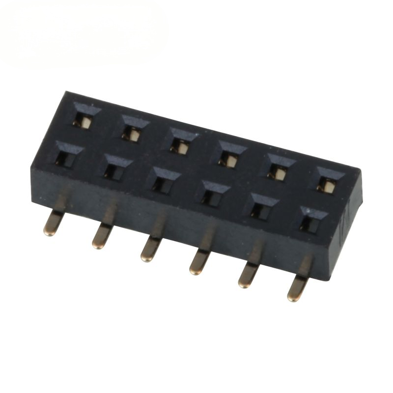 Conector Hembra SMD de 2.0mm, Doble Fila, Entrada Inferior, Pin Chapado en Oro, Conector Hembra