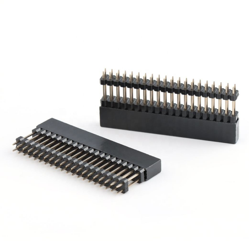 Dual Row 2.54mm Pitch Pin Header Connector Heightening 2*20pins Straight Stacking Header 0.1 Inch Pin Female Header