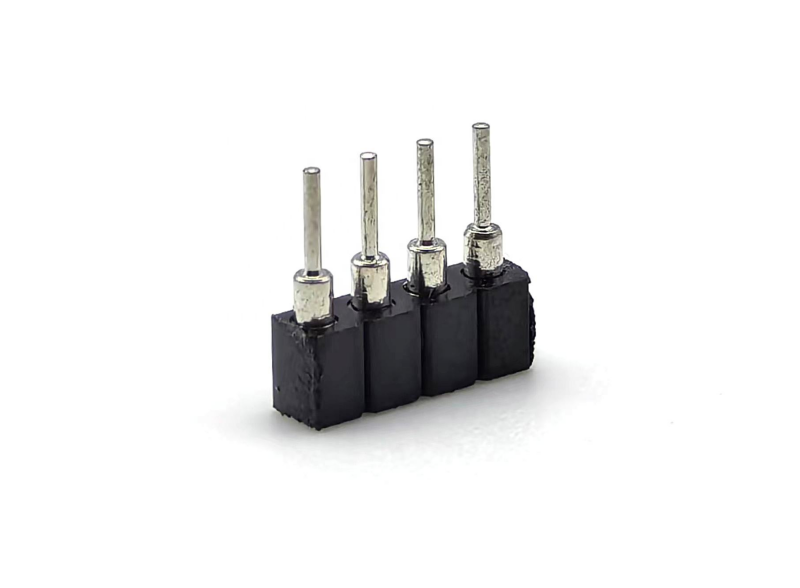 Conector de cabezal redondo hembra DIN de latón de paso de 2,54 mm, carcasa de PPS H3,0 mm 1*4P para PCBA