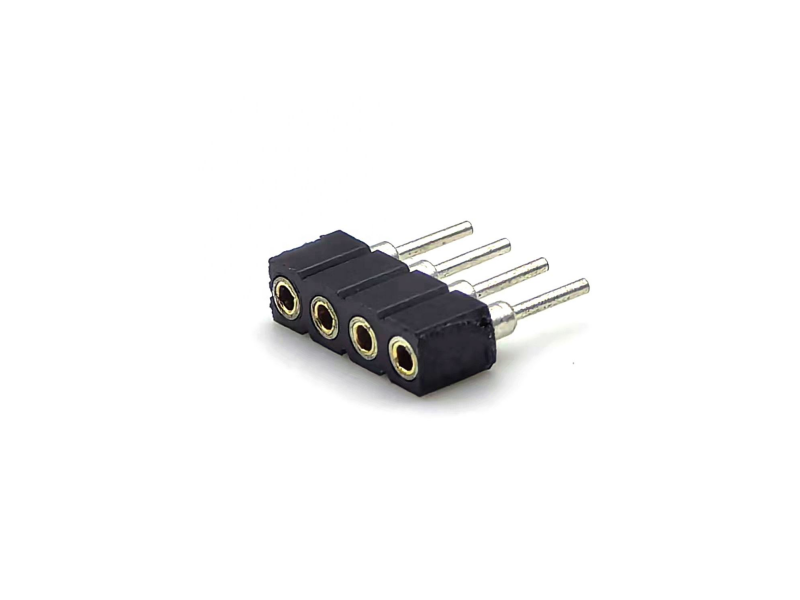Conector de cabezal redondo hembra DIN de latón de paso de 2,54 mm, carcasa de PPS H3,0 mm 1*4P para PCBA