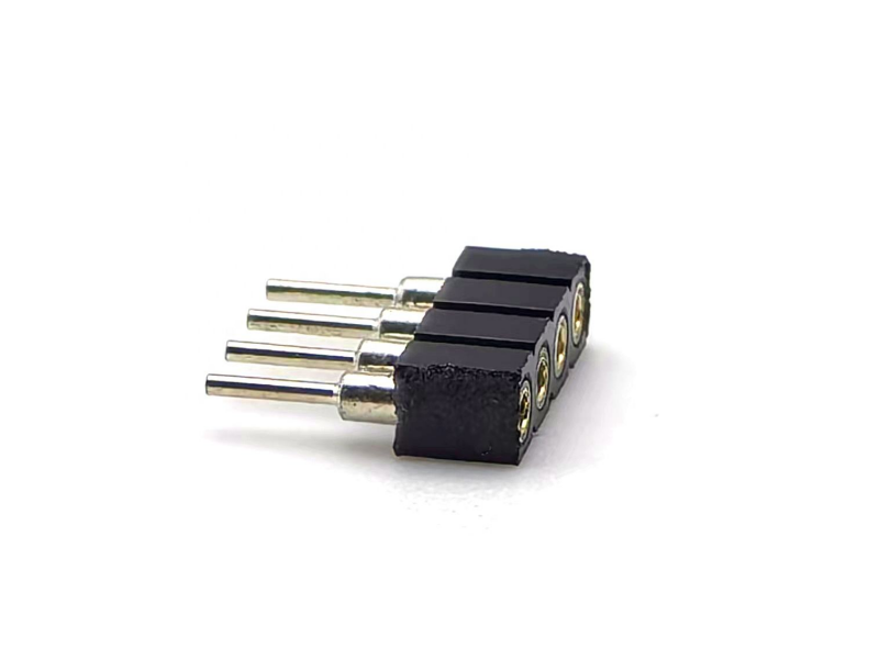 Conector de cabezal redondo hembra DIN de latón de paso de 2,54 mm, carcasa de PPS H3,0 mm 1*4P para PCBA