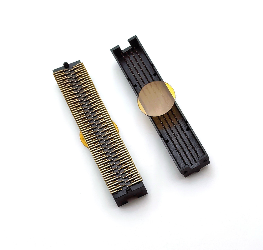 1.27mm Female Communication Connector 4x25P H5.08 SMT Y-Type Full Gold 1u For PCBA