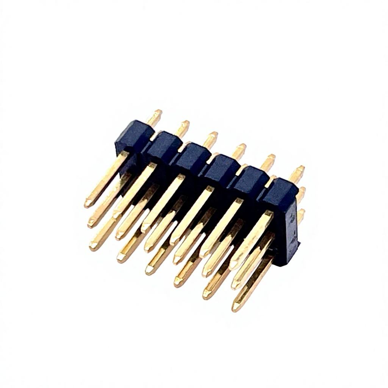 Customized Pin Connectors 2.54MM Pitch Three Cores 18-pin Gold-plated Brass Pins Straight Patch Row Pin Header for PCB