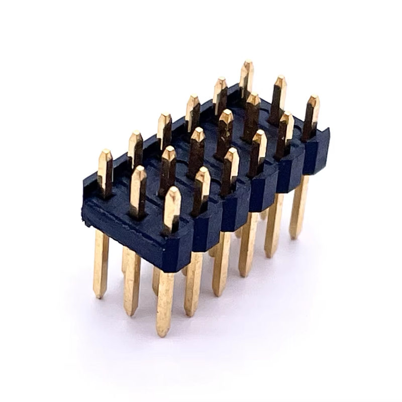 Customized Pin Connectors 2.54MM Pitch Three Cores 18-pin Gold-plated Brass Pins Straight Patch Row Pin Header for PCB