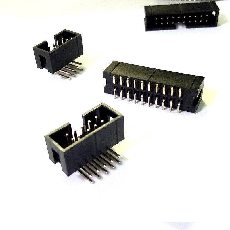 Fila de ángulo recto Alfiler Encabezamiento de 2.54m m 6 Alfiler Box Encabezamiento Conector Dual
