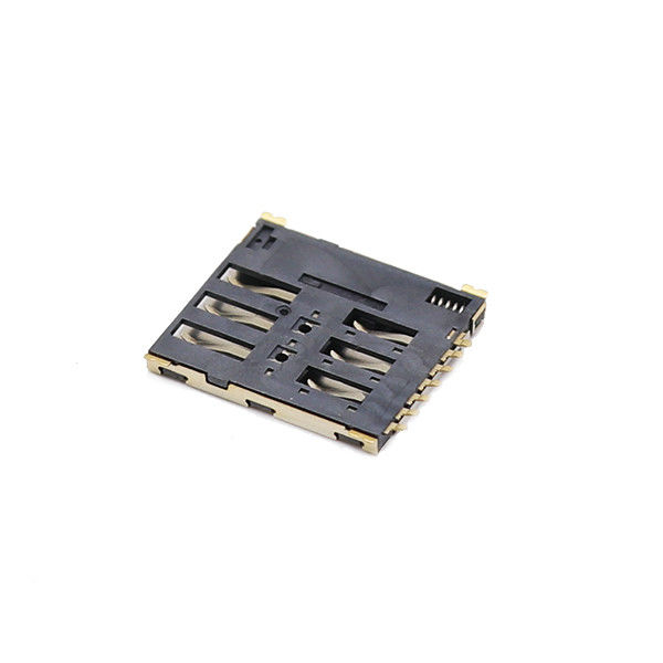 Tipo nano 6 empuje Sim Conector For Moblie Phone del empuje de Alfiler Sim Tarjeta Conector LCP
