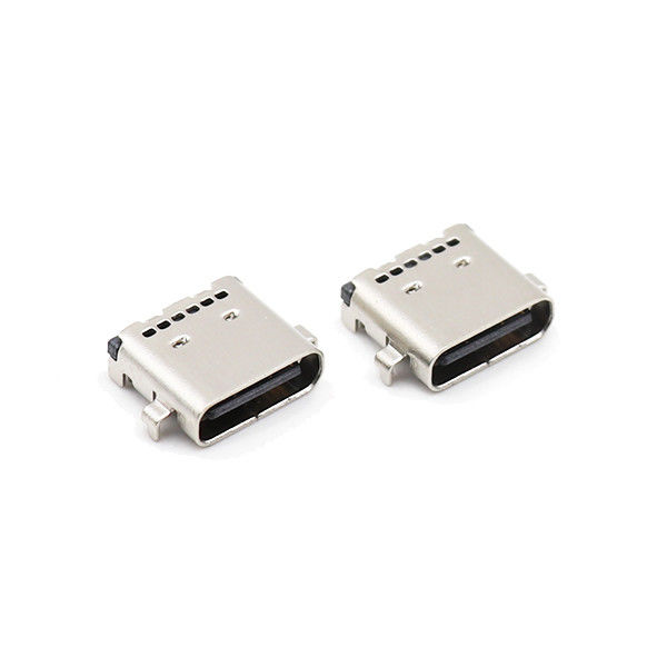 El tipo de hundimiento tipo femenino conector USB de SMT USB de C mecanografía el zócalo del Alfiler de C 24