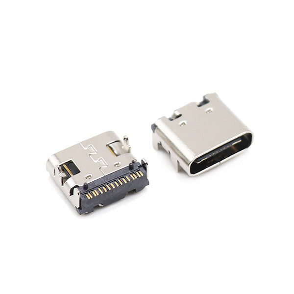Cuatro pies sumergen 16 el tipo conectores SMT portuario femenino del Alfiler USB 3,1 de C 10000 ciclos