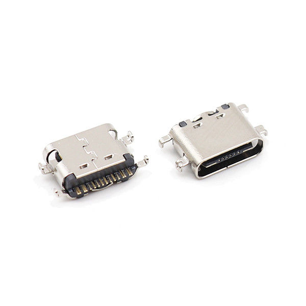 Tipo hembra del soporte del cargador de 16 Alfiler SMT solo mediados de los conectores de C 3.1m m