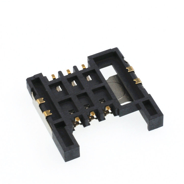 Tipo conector de la inserción de tarjeta de Sim Tarjeta Enchufe Conector 6 Alfiler Height 2.9m m