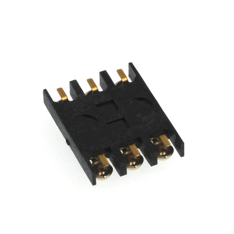 Altura esférica de Alfiler SIM Tarjeta Enchufe Conector SMT 1.5m m 2.0m m de la metralla 6