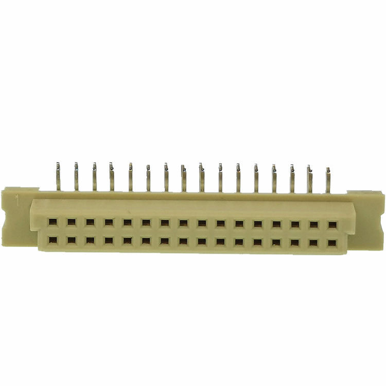 Alfiler cubierto 2.54m m de ángulo recto del varón 2*16 del conector del jefe del PWB Din41612