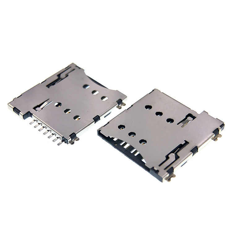 Tipo de vaivén altura micro de 7p SIM Tarjeta Enchufe Conector 1.35m m para el PWB