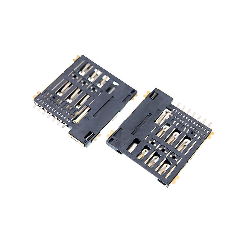 Tipo de vaivén altura micro de 7p SIM Tarjeta Enchufe Conector 1.35m m para el PWB