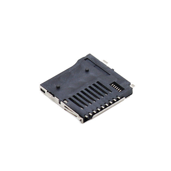 Destello micro 9 Alfiler FeMasculino Escribe del empuje T del empuje del zócalo de los conectores de tarjeta de memoria SD de LCP