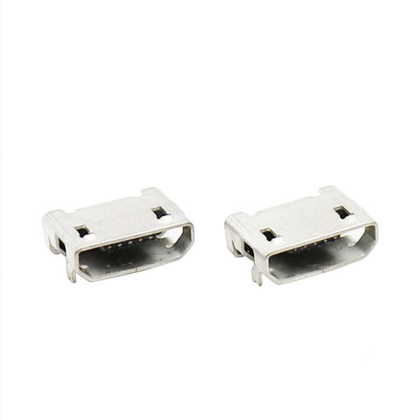 Echada micro móvil ROHS del conector hembra 6.4m m de los conectores USB de la tableta 5P del teléfono con el poste