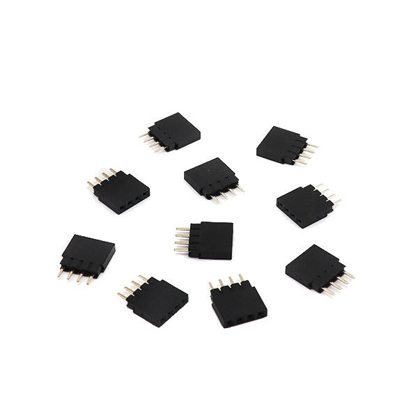 Sola fila 4 Alfiler FeMasculino Encabezamiento Conector 2.0m m Alfiler FeMasculino Encabezamiento Enchufe