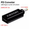 100W USB Tipo C Hembra a DC 5.5x2.5mm Macho PD Conector Carga rápida rápida