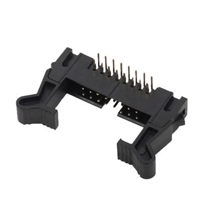 Echada dual cubierta 32p del conector 2.0m m de Alfiler Encabezamiento Right Angle Encabezamiento de la fila del eyector